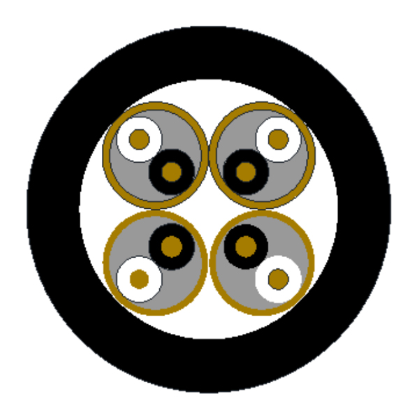 氟塑料绝缘铜丝编织分屏障氟塑料护套盘算机电缆-DJFPF/DJFPFR-300/500V