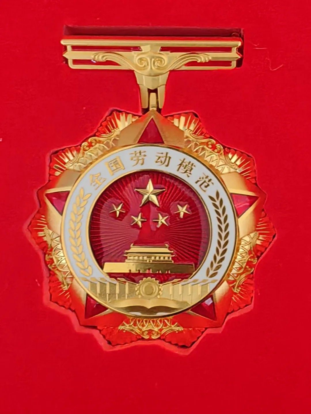 天下劳动模范奖章